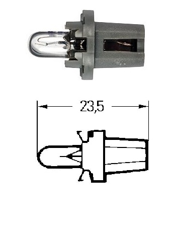 Žárovka 24V 1,2W Bx8,5D tachografu Kienzle HELLA