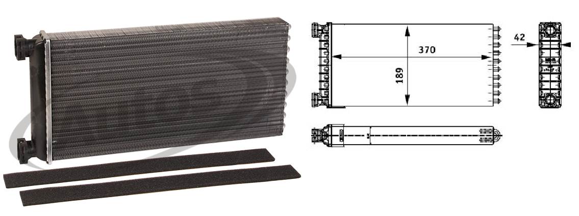 Vložka topení 370x189x42 MAN TGL/TGM, TGA/TGS/TGX od 2005