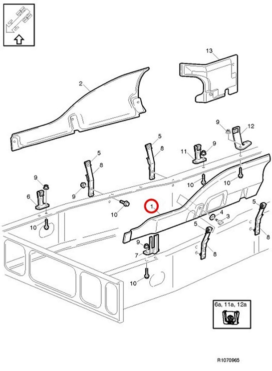 Kryt protihlukový motoru horní L VOLVO