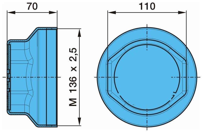 Víčko náboje kola M136x2,5 BPW Eco Plus 8-12t