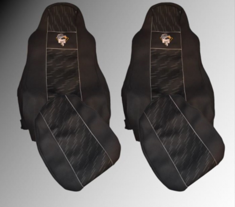 Potah sedadla - sada 1+1 šedý MAN TGA od 2000, TGX, TGS od 2007, TGM, TGL od 2005