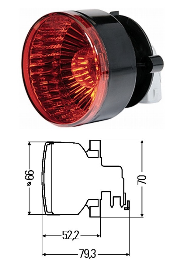 Svítilna zadní obrysová/brzdová 24V P21/5W L/P IVECO Crosswayy