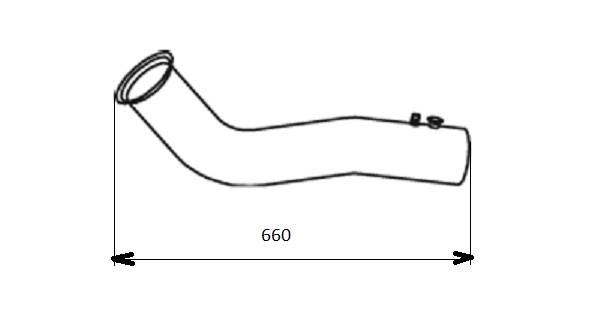 Trubka výfuku přední MAN TGS,TGA,TGX Euro 4