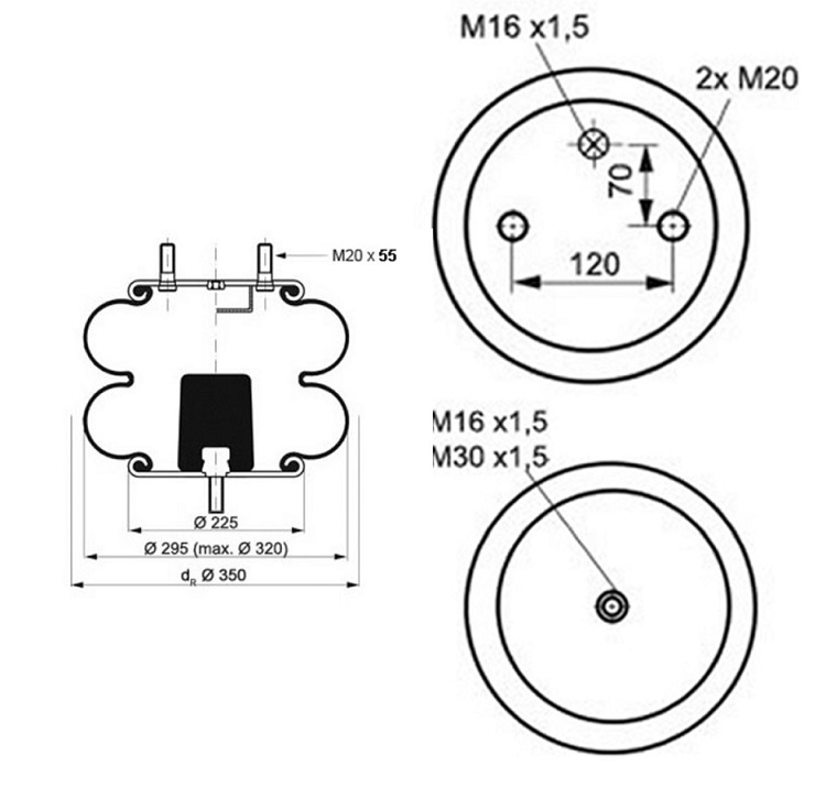 Vlnovec pérování SP2B22R-1 zvedací Torpress T22B KAESSBOHRER