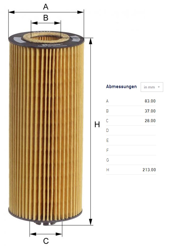 Filtr oleje DEUTZ ENGINE/FAHR, MAN F2000, F90 SETRA ComfortClass do 2003
