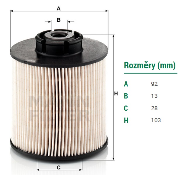Filtr paliva MERCEDES Atego 1/2, Axor 2, Econic, LIEBHERR, EVOBUS, CLAAS, NEOPLAN, TERBERG