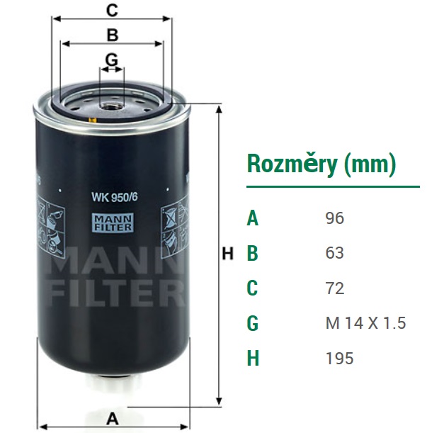 Filtr paliva IVECO E.Cargo,E.Tech, E.Trakker, Stralis, Trakker, IRISBUS, NEW HOLLAND