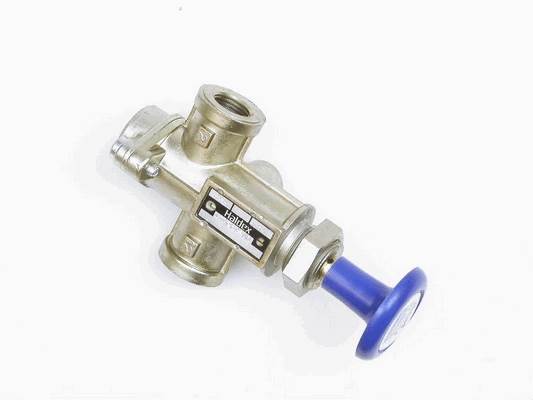 Ventil odbržďovací 2xM16x1,5 - modrá rukojeť IVECO, DAF, SCANIA