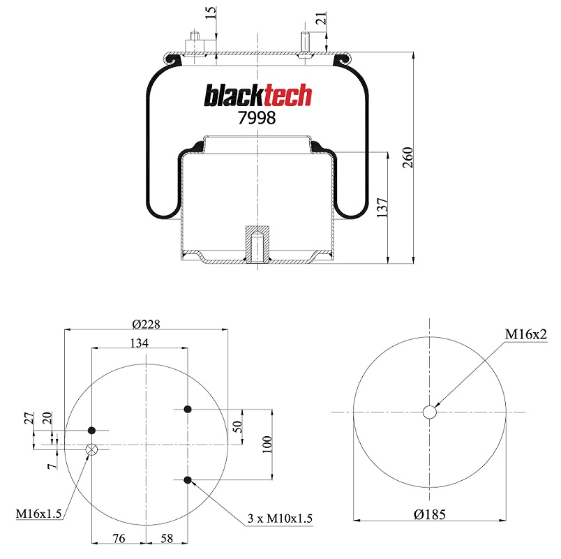 Vlnovec pérování RML 7998 C4 kompletní DAF CF65, CF75, CF85, LF45, LF55, XF95, XF105