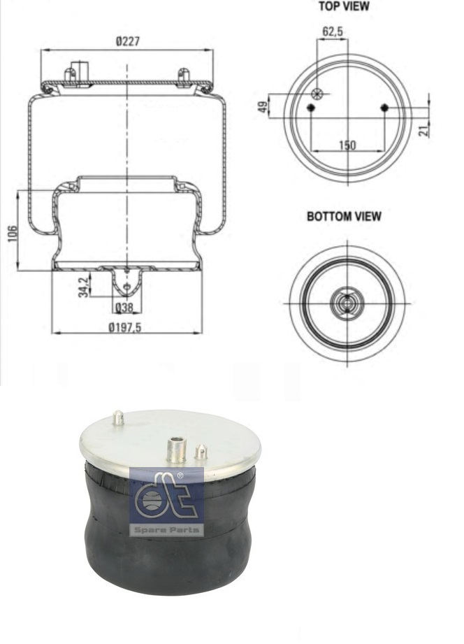 Vlnovec pérování 2.62434 ZN L/P VOLVO B12