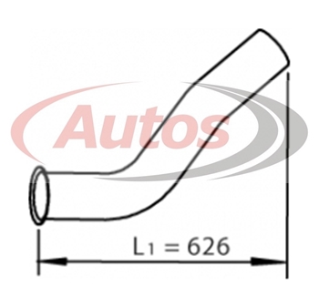 Trubka výfuku přední MAN TGX,TGS D2066 Euro 4