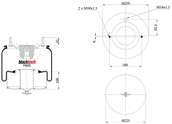 Vlnovec pérování RML 74925 C PN VOLVO FH12 