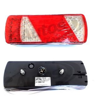 Svítilna zadní L ECOLED 24V LED s trojúhelníkem, zásuvka 7pin 2xASS2