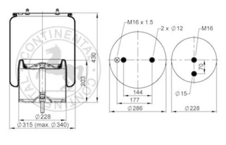 Vlnovec pérování kompletní - železný zvon SCANIA série R od 2010