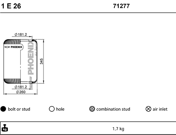 Vlnovec zavěšení Bova kpl. se zvonem