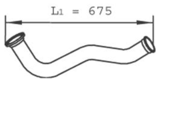 Trubka výfuku přední 675mm DAF LF45 Euro 3 od 01.2001