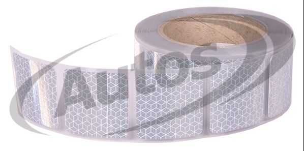 Páska reflexní bílá - čtverec na plachtu/cisternu  L+J EC104-1231 50x50mm