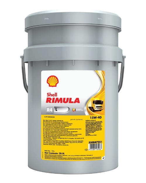 Olej motorový SHELL RIMULA R4 L 15W-40, 20 l