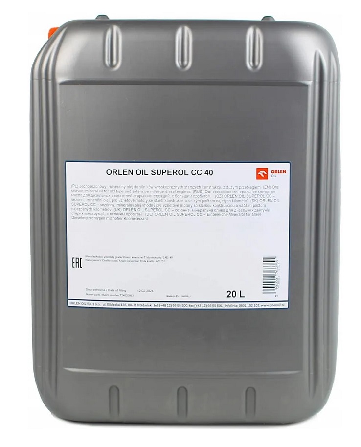 Olej motorový ORLEN PLATINUM SUPEROL CC 40, 20 l