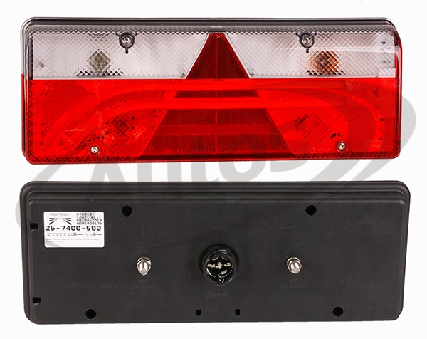 Svítilna zadní P EUROPOINT III s trojúhelníkem, zásuvka 4x2 pin ASS2