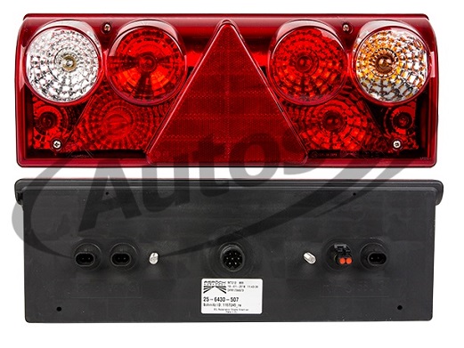 Svítilna zadní P EUROPOINT II s trojúhelníkem, konektor AMP 5 pin