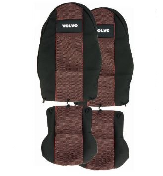 Potah sedadla - sada 1+1 červený VOLVO FH od 2008