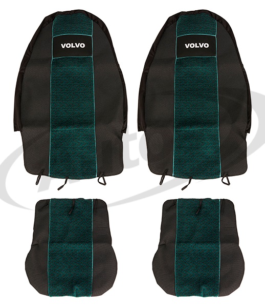 Potah sedadla - sada 1+1 zelený VOLVO FH od 2008, FH4 od 2013