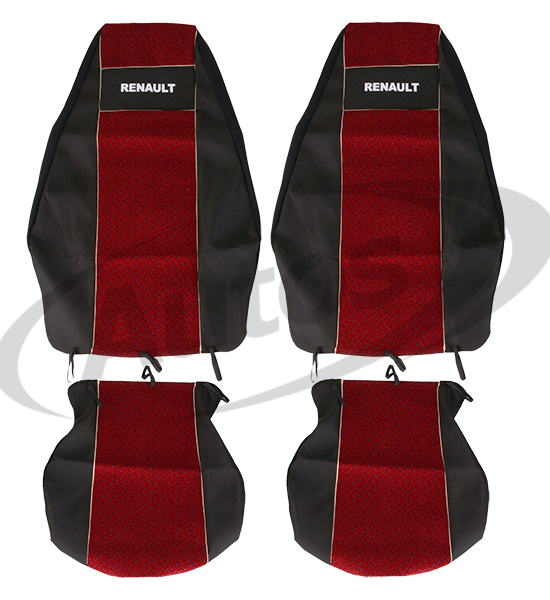 Potah sedadla - sada 1+1 červený RVI Premium od 2002