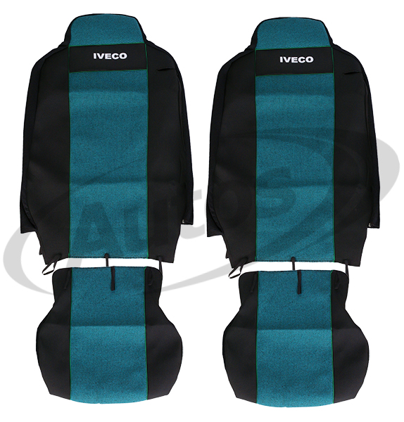 Potah sedadla - sada 1+1 zelený IVECO ECOStralis od 2013
