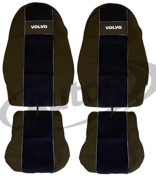 Potah sedadla - sada 1+1 modrý VOLVO FH12 od 2002, FH16