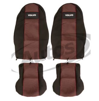 Potah sedadla - sada 1+1 červený VOLVO FH12, FH16, FM12