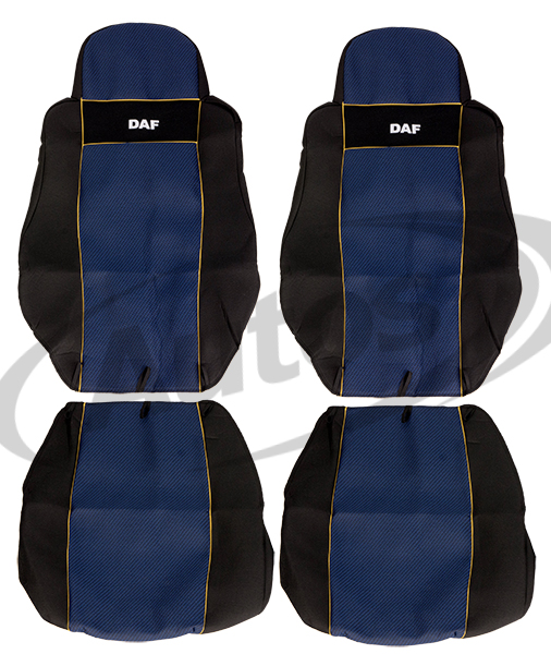 Potah sedadla - sada 1+1 modrý DAF 95XF od 1997, XF105 od 2006