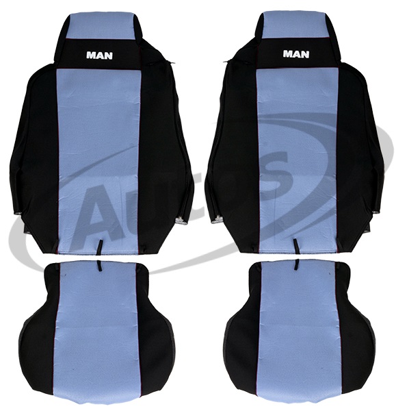 Potah sedadla - sada 1+1 modrý MAN TGA,TGL