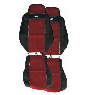 Potah sedadla - sada 1+1 červený DAF XF105 od 2012, TATRA Phoenix