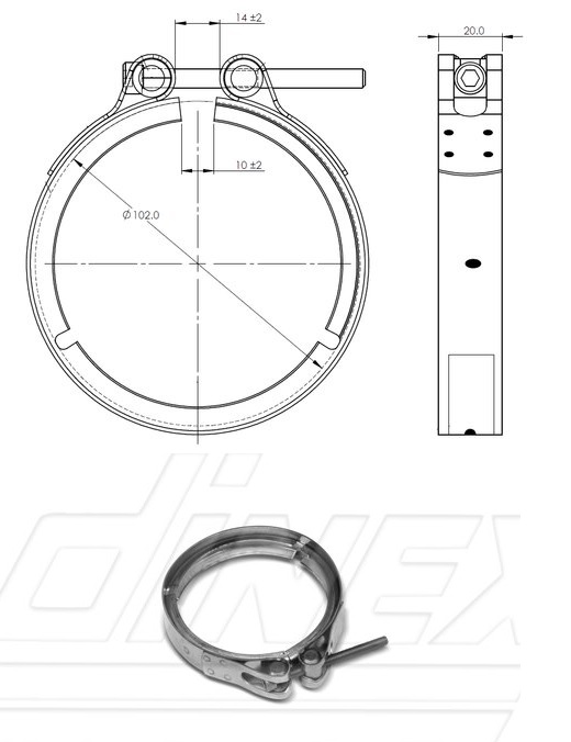 Objímka trubky výfuku 102x88,9x20 SCANIA P,G,R,T,114,124,144,164