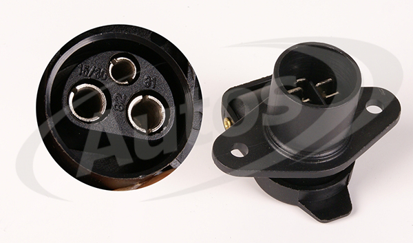 Zásuvka elektrická 12V/3pin - plast