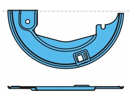Plech krycí brzdového bubnu NMZFL 3020-1 PN/ZN L BPW