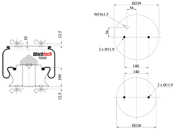 Vlnovec pérování RML 70302C PN SCANIA autobus