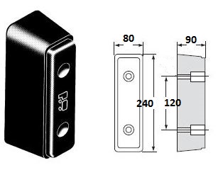 Nárazník - doraz pryžový 240x80x90 návěs/přívěs