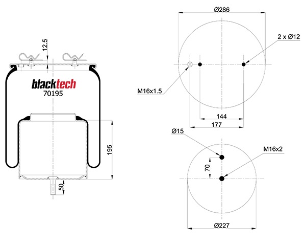 Vlnovec pérování kompletní - železný zvon SCANIA série R od 2010