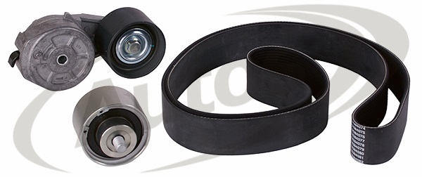 Napínač s drážkovým řemenem a kladkou - sada IVECO E.Star,E.Tech,E.Trakker, Stralis Cursor