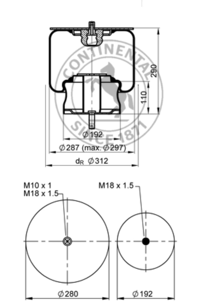 Vlnovec pérování se zvonem 782NP04 IVECO IRISBUS, RVI FR-1/Tracer