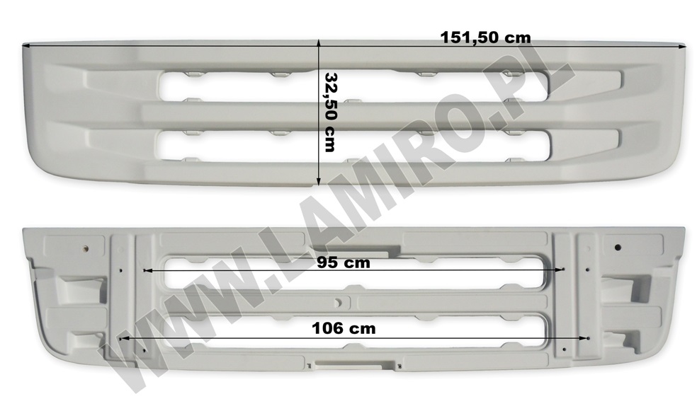 Maska přední - spodní díl 325x1515 SCANIA P,G,R,T, od 2010