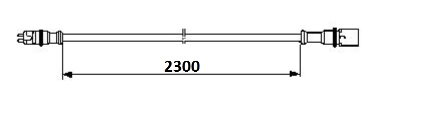 Kabel prodlužovací snímače ABS 2300mm/2x0,75mm WABCO, SCHMITZ