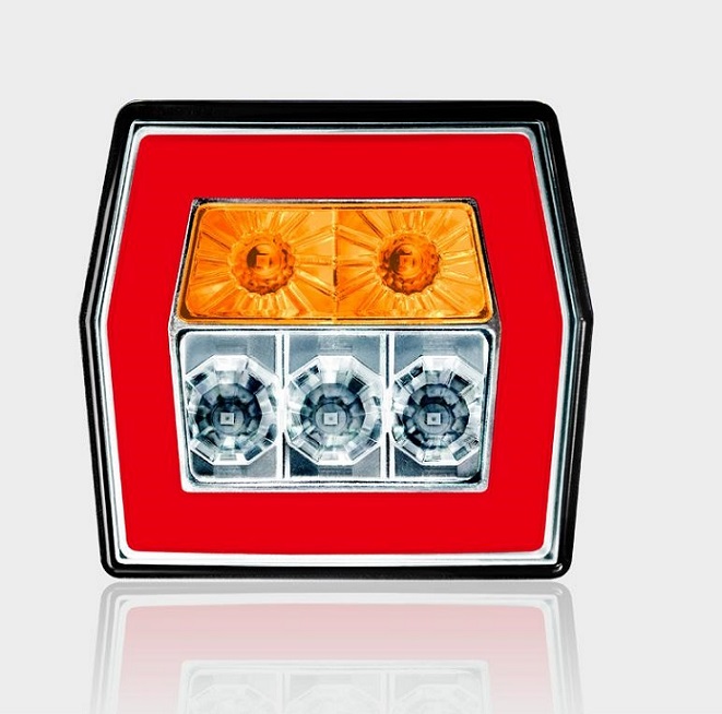 Svítilna zadní 3-dílná L/P 12V/24V 99,5x93x39,5 LED, kabel 1m