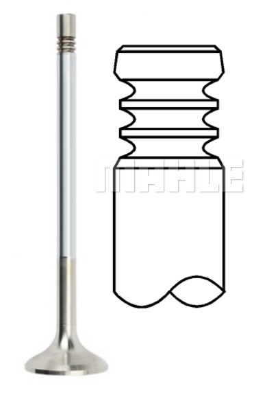 Ventil výfukový 160,4x38x9 MAN TGA D2066LOH/LF/LUH, D2676LF/LOH