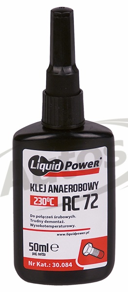Lepidlo zajištění šroubů LIQUID POWER RC72 - vysoká pevnost/tepelná -54°C/+230°C, 50ml