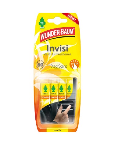 Osvěžovač vzduchu do auta WUNDER BAUM INVISI Vanilka - sada 4 ks