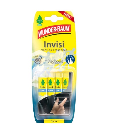 Osvěžovač vzduchu do auta WUNDER BAUM INVISI Sport - sada 4 ks
