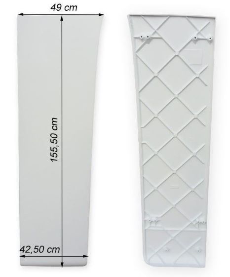 Spojler kabiny vnější 1550x490/420 bílý P SCANIA CG/CR High/Topline 